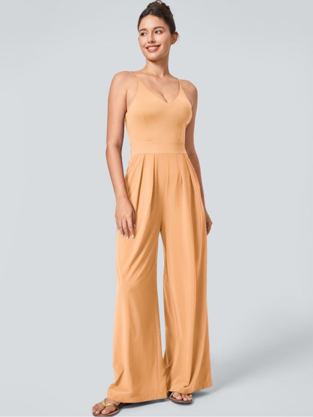 “Breezeful™ Backless Resort Jumpsuit with Invisible Side Zipper Closure” NWT MED